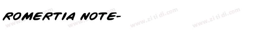 romertia note字体转换